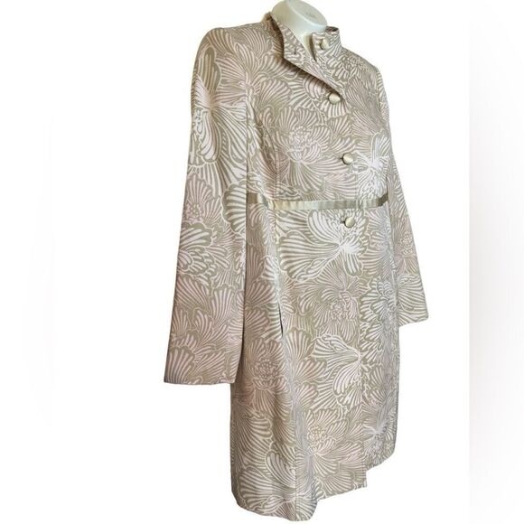 Sigrid Olsen Silk & Cotton Blend Floral Lightweight Jacket - Picture 2 of 13